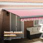Preview: Einziehbare Markise Rot und Weiß 500 x 300 cm Stoff und Metall