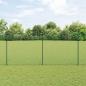 Preview: ARDEBO.de - Zaun mit Pfosten Grün 1,4 x 10 m Stahl und PVC