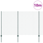 Preview: Maschendrahtzaun mit Pfosten 10 x 1,5 m PVC-beschichteter Stahl