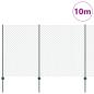 Preview: Maschendrahtzaun mit Pfosten 10 x 1,5 m PVC-beschichteter Stahl