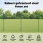 Preview: Maschendrahtzaun mit Pfosten 10 x 1,5 m PVC-beschichteter Stahl