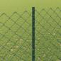 Preview: Zaun mit Pfosten Grün 1,5 x 10 m Stahl und PVC