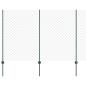 Preview: Zaun mit Pfosten Grün 1,5 x 10 m Stahl und PVC