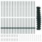 Preview: Maschendrahtzaun mit Pfosten 25 x 1,2 m PVC-beschichteter Stahl