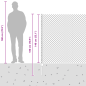 Preview: Zaun mit Pfosten Grau 1,4 x 10 m Stahl und PVC