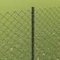 Preview: Maschendrahtzaun mit Pfosten 10 x 1,5 m PVC-beschichteter Stahl