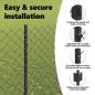Preview: Maschendrahtzaun mit Pfosten 10 x 1,6 m PVC-beschichteter Stahl