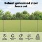 Preview: Maschendrahtzaun mit Pfosten 10 x 1,6 m PVC-beschichteter Stahl