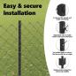 Preview: Zaun mit Pfosten Grau 1,4 x 10 m Stahl und PVC