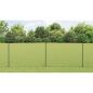 Preview: Zaun mit Pfosten Grau 1,4 x 10 m Stahl und PVC