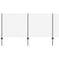Preview: Zaun mit Pfosten Grau 1 x 25 m Stahl und PVC