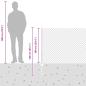 Preview: Zaun mit Pfosten Grau 1 x 25 m Stahl und PVC