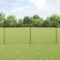 Preview: ARDEBO.de - Maschendrahtzaun mit Pfosten 25 x 1,2 m PVC-beschichteter Stahl