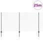 Preview: Maschendrahtzaun mit Pfosten 25 x 1,2 m PVC-beschichteter Stahl