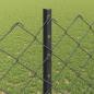 Preview: Maschendrahtzaun mit Pfosten 25 x 1,2 m PVC-beschichteter Stahl