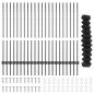Preview: Maschendrahtzaun mit Pfosten 25 x 1,2 m PVC-beschichteter Stahl
