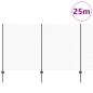 Preview: Zaun mit Pfosten Grau 1,4 x 25 m Stahl und PVC