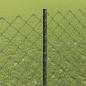Preview: Zaun mit Pfosten Grau 1,4 x 25 m Stahl und PVC