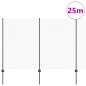 Preview: Maschendrahtzaun mit Pfosten 25 x 1,6 m PVC-beschichteter Stahl