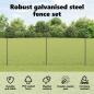 Preview: Maschendrahtzaun mit Pfosten 25 x 1,6 m PVC-beschichteter Stahl