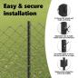 Preview: Maschendrahtzaun mit Pfosten 25 x 1,6 m PVC-beschichteter Stahl