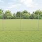 Preview: ARDEBO.de - Zaun mit Pfosten Silber 1,2 x 10 m Stahl