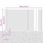 Preview: Zaun mit Pfosten Silber 1,2 x 10 m Stahl