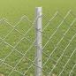 Preview: Zaun mit Pfosten Silber 1,2 x 10 m Stahl