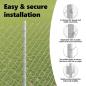 Preview: Zaun mit Pfosten Silber 1,5 x 10 m Stahl