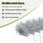 Preview: Zaun mit Pfosten Silber 1,5 x 10 m Stahl