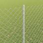 Preview: Zaun mit Pfosten Silber 1,5 x 10 m Stahl