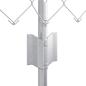 Preview: Zaun mit Pfosten Silber 0,4 x 10 m Stahl