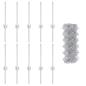 Preview: Zaun mit Pfosten Silber 0,4 x 10 m Stahl