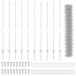 Preview: Zaun mit Pfosten Silber 1,4 x 10 m Stahl