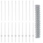 Preview: Zaun mit Pfosten Silber 1,4 x 10 m Stahl