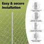 Preview: Zaun mit Pfosten Silber 1,5 x 10 m Stahl