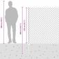 Preview: Zaun mit Pfosten Silber 1,5 x 10 m Stahl
