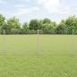 Preview: ARDEBO.de - Maschendrahtzaun mit Pfosten 25 x 0,8 m Verzinkter Stahl Silber