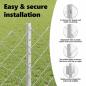 Preview: Zaun mit Pfosten Silber 0,8 x 25 m Stahl