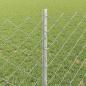 Preview: Zaun mit Pfosten Silber 0,8 x 25 m Stahl