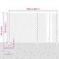 Preview: Zaun mit Pfosten Silber 1,2 x 25 m Stahl