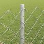 Preview: Zaun mit Pfosten Silber 1,2 x 25 m Stahl
