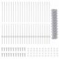 Preview: Zaun mit Pfosten Silber 1,2 x 25 m Stahl