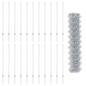 Preview: Zaun mit Pfosten Silber 1,2 x 25 m Stahl