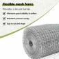 Preview: Zaun mit Pfosten Silber 0,4 x 10 m Stahl