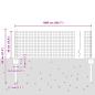 Preview: Zaun mit Pfosten Silber 0,4 x 10 m Stahl