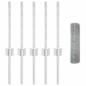 Preview: Zaun mit Pfosten Silber 0,4 x 10 m Stahl