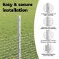 Preview: Zaun mit Pfosten Silber 0,5 x 10 m Stahl