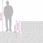 Preview: Zaun mit Pfosten Silber 0,6 x 10 m Stahl