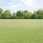 Preview: Zaun mit Pfosten Silber 0,6 x 10 m Stahl